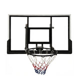 Panier de basket 112x72 cm taille du panneau de basket montage mural panneau de basket suspendu avec vis plaque d'acier PVC noir