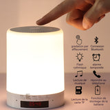 Veilleuse 3W connexion bluetooth réglage sept vitesses haut-parleur bluetooth veilleuse hors puericulture chargement lampe chevet