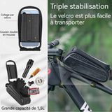 Sacoche velo 1,5L 22 x10x11,5cm écran tactile sensible en prise casque réservée convient aux téléphones portables de 7 pouces