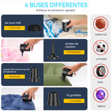 Pompe à air électrique mini 4000mah avec fonction vide multifonctionnel compresseur a air portatif avec manomètre et lumière LED
