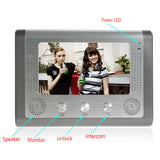 Sonnette de porte 7 pouces HD sonnette visuelle vision nocturne imperméable à la pluie IP55 1000 ligne interphone visuel un à un
