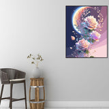 Peinture de diamant DIY plein diamant fait main cristal simple pâte peinture rose point de croix peinture de diamant artisanat