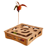 Jouets pour chats pour chat en forme de boîte labyrinthe pour creuser des trous boule de piste teaser de chat jouets éducatifs