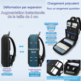 Sac à dos rigide 19l 30x15x45cm ouverture à 180 degrés pour hommes et femmes grande capacité sac à dos pour ordinateur voyage