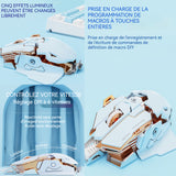Souris molette de défilement quadridirectionnelle à 6vitesses 1200dpi souris filaire Interface USB convient systèmes XP supérieur