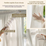 Volets Rideau 70x120cm aucun poinçonnage requis rideau gaze blanche esthétique convient chambre/balcon/salle manger/salon rideau