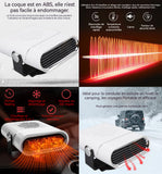 Chauffage de voiture 14x12x8cm air froid et chaud rotatif à 360 degrés dégivrage et désembuage chauffage réchauffeur de voiture