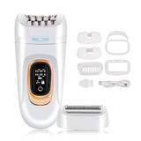 Épilateur électrique 2 en 1 5w 800mah ipx7 étanche épilation et rasage 2 niveaux réglable épilateur pour femme rasoir pour femme