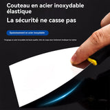 Grattoir 3 pièces avec 3 tailles différentes de raclettes poignée plastique pour taloche enduit couteau et finition d'enduits béton