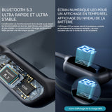 Casque conduction osseuse IPX8 230mA orange bluetooth 5,3 ecouteurs bluetooth sans fil avec mémoire 32Go casque bluetooth sans fil