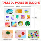 Moule résine époxy 278 pièces en silicone diverses pièces de rechange pour la fabrication de bijoux en cristal pendentif bracelet