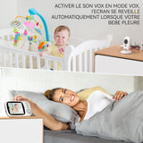 Babyphone caméra vidéo 3.2 inch 750mah interphone bidirectionnel affichage de la température lecture de musique babyphone vidéo