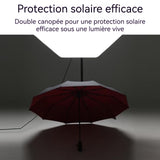 Parapluie automatique 105X60cm Conception épaissie et élargie à 10 cadres Résistant à la pluie et aux UV Solide et durable Bleu