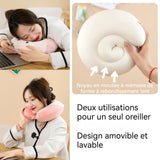 Oreiller Cervical pour Enfants 250g forme en U Dessin animé Daim doux pour la peau Noyau à rebond lent Portable Coussin de Nuque