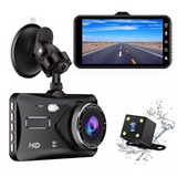 Dashcam voiture 1080p HD avec 2 caméra sécran tactile 4 pouces enregistreur conduite d'image inversée camera embarquée voiture