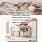 Trousse de toilette 21x15x11cm trousse de maquillage imperméable transparente multifonction sac cosmétiques pour hommes et femmes