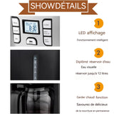 Machine à café 1,8L 35x20x25cm cafetière électrique rendez-vous mode maintien au chaud cafetière goutte-a-goutte goutte-a-goutte