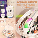 Souris sans fil 400mAh 4 niveaux de réglage DPI Affichage de la batterie Touches entièrement silencieuses Chargement de Type-C