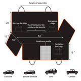 Housse de siège arrière de voiture pour animaux de compagnie Housse de hamac imperméable pour siège arrière de voiture pour chien