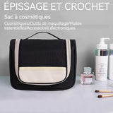 Trousse de toilette 23x25x11 cm tissu sergé double face suspendu trousse de maquillage étanche sac de voyage organisateur pratique