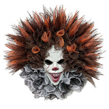 Décoration de clown d'Halloween  55cm  Décoration de porte suspendue  Masque de clown effrayant  Pour la décoration d'Halloween