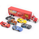 Voiture jouet 7PCS en alliage et plastique 7x3,5x2cm/24,5x3,8x6cm ensemble de modeles de voiture cadeaux enfant modèle de voiture