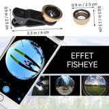 Objectif macro 3 en 1 0,6x grand angle 15x macro professionnel verre optique 4K haute définition universel pour téléphones mobiles
