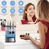 Nettoyeur à ultrasons 1200mah 10x9,6x15,3cm 2 modes de nettoyage IP65 type-c charge nettoyeur de pinceaux de maquillage électrique