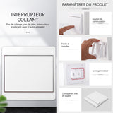 Interrupteur sans fil avec 1 contrôleur et 2 récepteurs  interrupteur d'éclairage sans fil étanche intelligent facile à installer