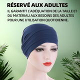 Hijab 40g turban femme foulard cheveux turbans pour femmes femme bonnet polyester our de tête 58cm musulmane turban cotton bleu
