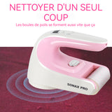 Rasoir anti bouloche 2 en1 environ 60 minutes d'utilisation continue brosse poils collants dissolvant de peluches boule d'épilation