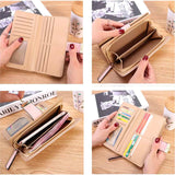 Portefeuille 3x19x10 cm PU matériel couleur noir porte monnaie femme porte-monnaie porte-monnaie en cuir porte monnaie pour femmes