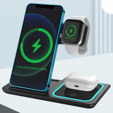 Chargeur sans fil   Conception 3 en 1   Chargement multi-appareils   Protection multiple   Ouverture/fermeture à 60° par basculement