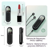 Mini radio petite radio FM 76-108MHz portable 28x85mm ultralégère puce DSP sensibilité de réception supérieure et signal clair