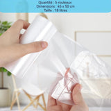 Sacs poubelle 100pcs 4 gallons 45x50cm Corbeille à papier transparente doublée d'un sac poubelle Durable et résistant Épais durable