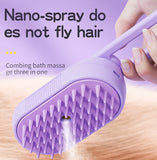 Peignes pour chiens et chats Brosse à pulvériser électrique Peigne de massage à pulvérisation unique anti-poils volants