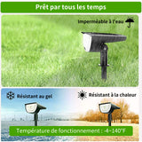 2 pcs Lampe de jardin étanche 32LED Lampes de jardin pour l'extérieur IP65 Lampes solaires 4W Lampes solaires d'extérieur Jardin