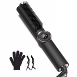 Brosse lissante pour cheveux 220v LCD 5 niveaux réglage utilisation humide sèche avec gants et épingles à cheveux peigne à lisser