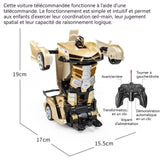 Voiture télécommandée or 22x15x9cm jouet transformateur robot télécommandé transformable transformation intelligente télécommandée
