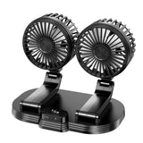 Ventilateur de voiture  Réglage à deux vitesses   Tête pivotante à 360 Rotation et pliage   Ventilateur électrique pour voiture