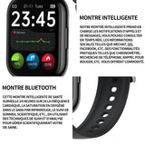 Montre connectée montre d'appel intelligente 1.85 pouces montre de surveillance de la santé IP68 étanche à la poussière et à l'eau