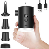 Pompe à air électrique mini 4000mah avec fonction vide multifonctionnel compresseur a air portatif avec manomètre et lumière LED