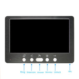 Sonnette 7 pouces interphone visuel filaire code sonnette télécommande déverrouillage par empreinte digitale portier électronique