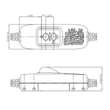 Interrupteur intermédiaire de protection individuelle 16A pour l'extérieur raccordement permanent pour câbles d'alimentation IP55