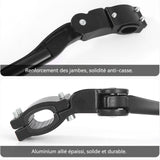 Outils pour vélo béquille simple en alliage d'aluminium réglable de 35 à 40 cm convient aux vélos 24 à 27,5 facile à installer