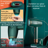 Épilateur 5 vitesses 60W épilation par point de congélation épilateur domestique appareil d'épilation par compresse de glace vert