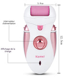 Epilateur electrique 12,5x5,8cm hair plucker hair remover 4-en-1 hairdresser foot shaver shaver women's razor rose coupe-chou