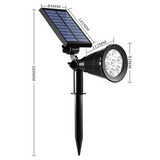 1 pièce Projecteur solaire 7LED projecteur  paysage étanche pour cour extérieure projecteur de paysage au sol de parc Lampadaire