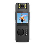 Caméra HD 1080p Objectif rotatif à 180 degrés Compatibilité carte TF 256 Go Détection de mouvement intelligente Caméra d'action