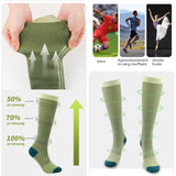 Bas de contention lot de 4 paires de différentes couleurs respirant et résistant pour sportive cyclisme chaussettes de compression